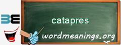 WordMeaning blackboard for catapres